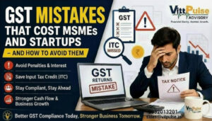 Business owner reviewing GST invoices and compliance documents